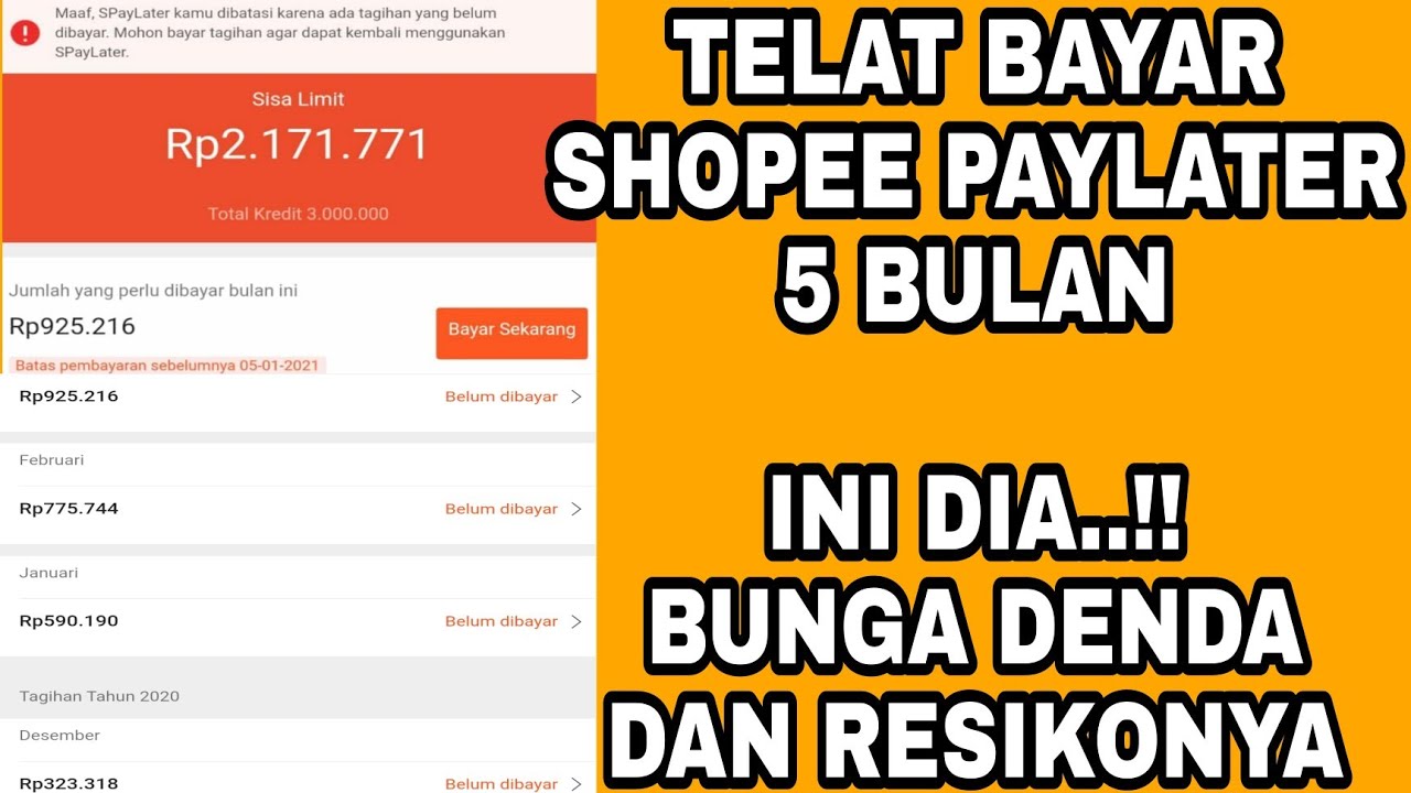 Shopee Paylater Tidak Dibayar? Ini Resikonya